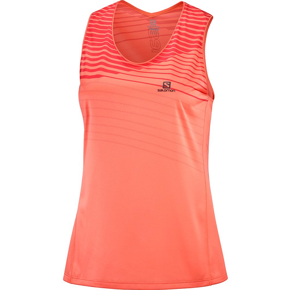 Salomon T-Shirts Dame Rød Orange - SENSE W (GAPUS-3675)